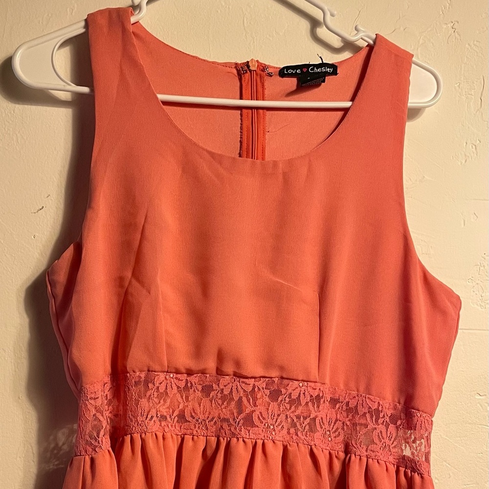 Pink Love Chesley Summer sleeveless Dress Sz Lg
